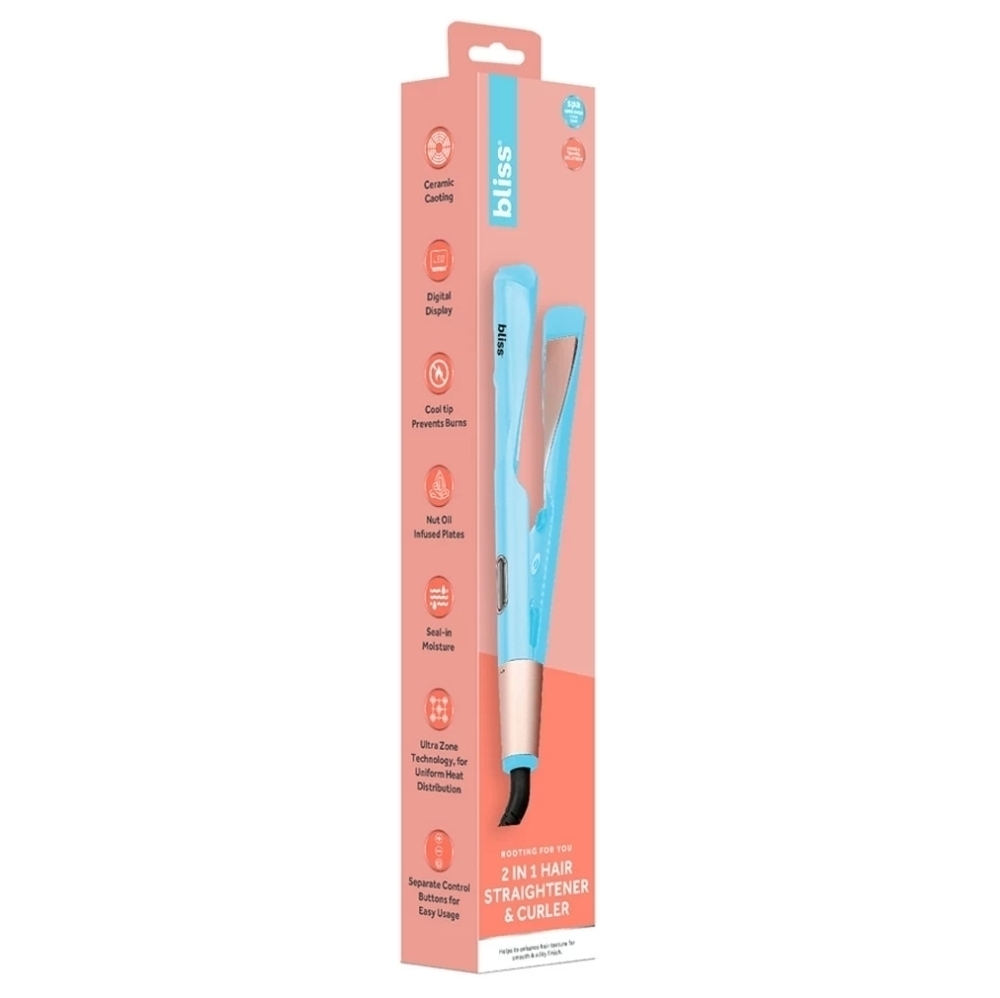 Bliss 2 in 1 Hair Straightener and Curler